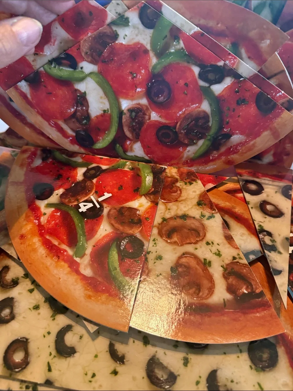 Pizza Fraction Fun Educational Game - Red and White